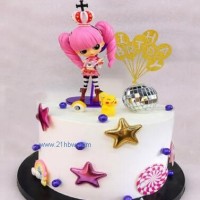 蛋糕擺件美少女玩具聚會蛋糕紙質(zhì)套裝套組
