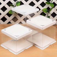 三合一透明單層蛋糕盒PET蛋糕盒