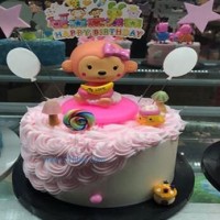 蛋糕擺件DIY套組猴子氣球星星插件生日聚會蛋糕飾品套裝