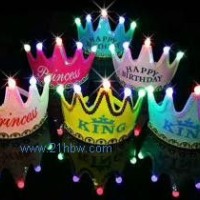 供應LED炫彩皇冠發(fā)光帽