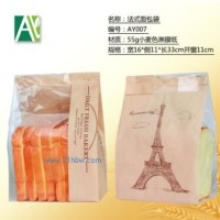 廠家出售 面包袋 烘焙袋 牛皮紙袋 8片裝土司袋100個/捆 3000個箱。