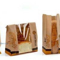 復古牛皮紙開窗袋 面包吐司袋 烘焙包裝袋 綠色環(huán)保高檔包裝紙袋