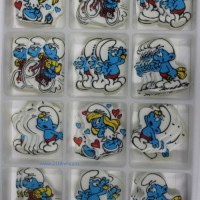 供應(yīng)蛋糕西點巧克力裝飾 卡通系列：KT-037 藍精靈