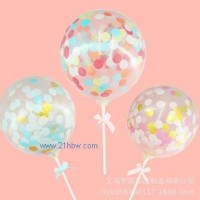 供應6寸蛋糕裝飾 ins派對生日蛋糕透明氣球創(chuàng)意甜品臺蛋糕插牌