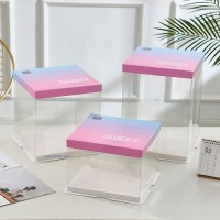 漸變色 透明蛋糕盒