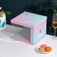 漸變色半透明蛋糕盒