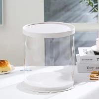 批發(fā)圓形透明蛋糕盒4/6/8/10/12寸單層多層 三合一透明生日蛋糕盒