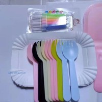 供應蛋糕刀叉盤蠟燭組合