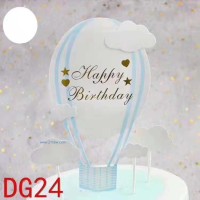 供應生日蛋糕卡紙  插牌插旗插片氣球