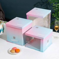 新款漸變色半透明蛋糕盒