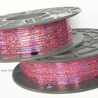 廠家直銷卷材優(yōu)質PET扎絲鐳射粉色彩帶扎帶面包糕點封口捆扎