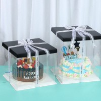 黑頂透明蛋糕盒