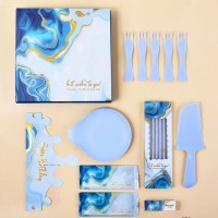 七件套-藍色肌理（刀叉勺盤）