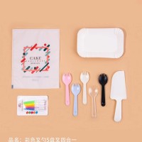 彩色叉勺5盤(pán)叉四合一