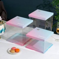 漸變色透明蛋糕盒