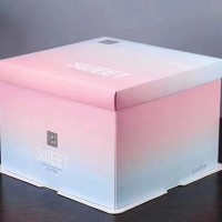 漸變色紙質(zhì)蛋糕盒廠家直銷