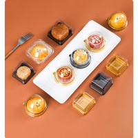 蛋黃酥包裝盒中秋月餅包裝吸塑盒子圓形方形透明盒綠豆糕托月餅托