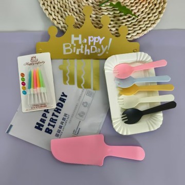 生日帽生日蠟燭刀叉組合